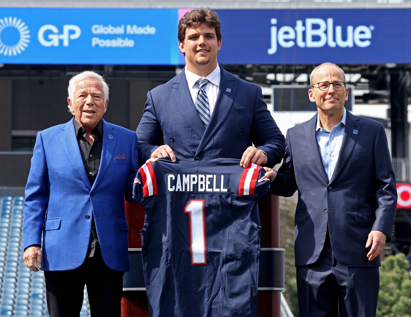 Will Campbell reveals two goals after being introduced by Patriots